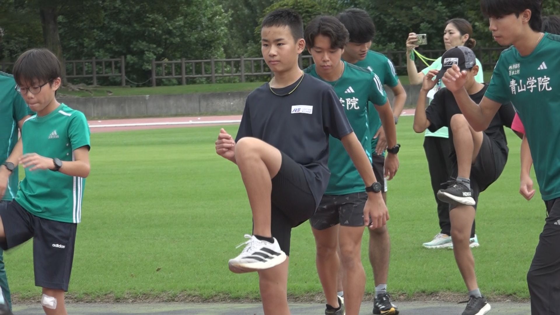 青学陸上部ランニング教室  妙高市の中学生が「青トレ」教わる！