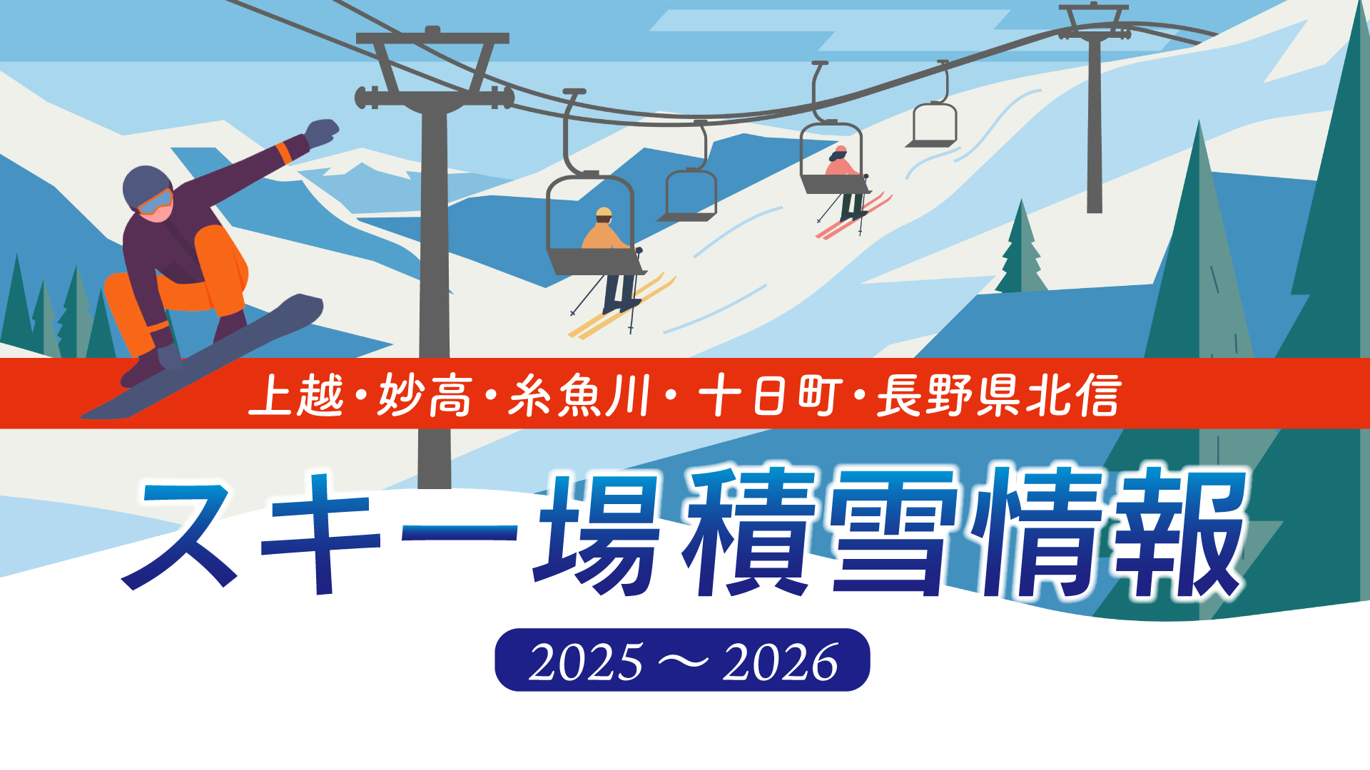 上越妙高周辺スキー場 積雪情報（12月25日 午前 現在）