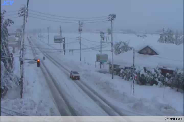 4日(日)朝までの24時間降雪量 上越山沿いで最大40センチ、平地10センチの予想