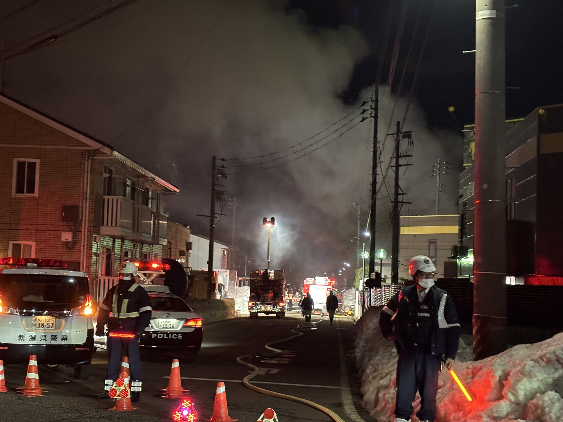 上越市新町で火災 住宅1棟が全焼  けが人なし