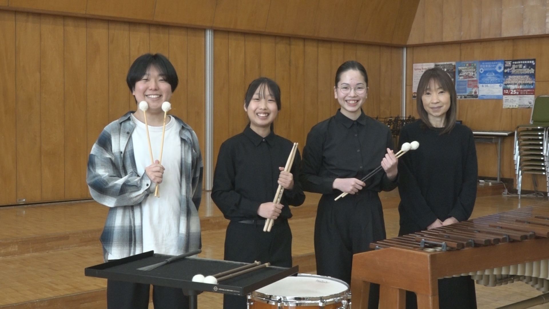 新井中吹奏楽部 2人が打楽器コンテスト関東甲信越大会に出場へ