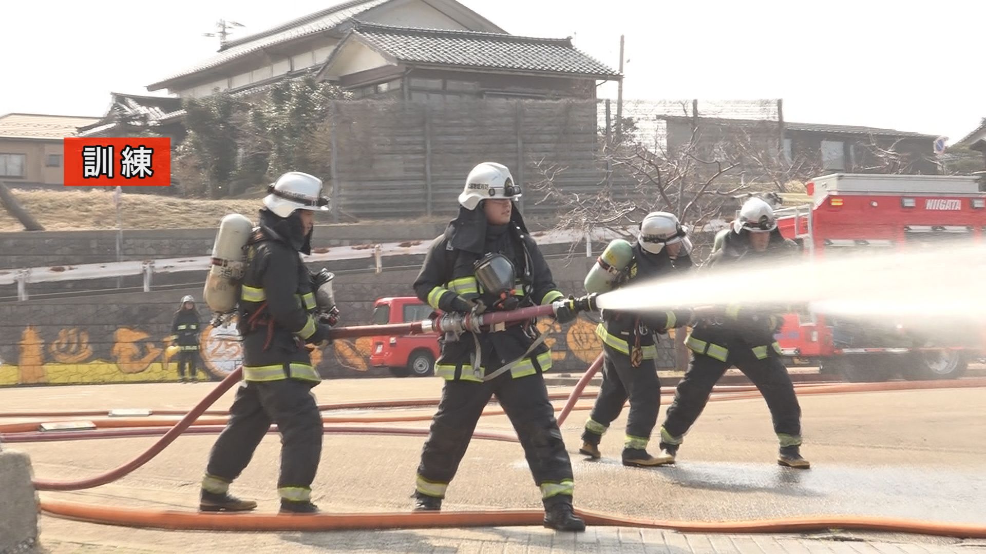 今年に入り火災多発  鵜の浜人魚館で消防訓練