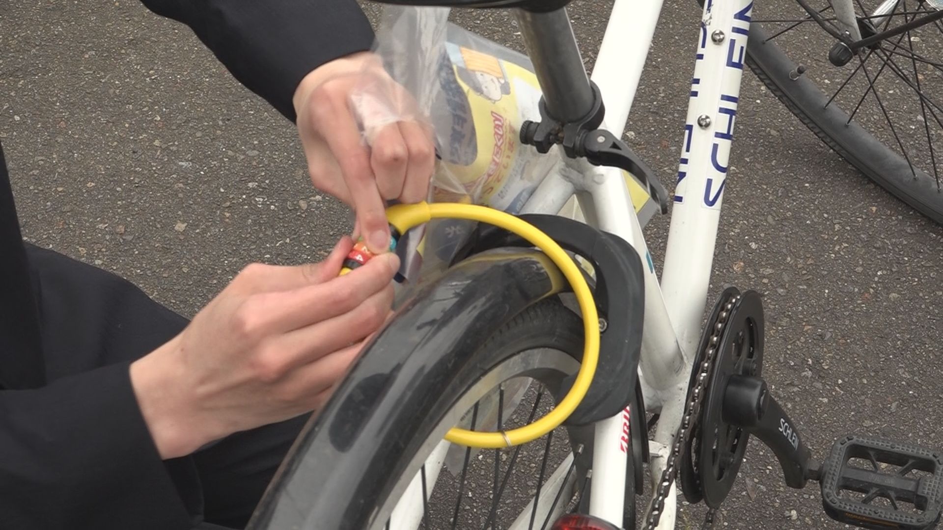 ツーロックで自転車盗難防止！上越警察署が高校生に呼びかけ 鍵かけを習慣に
