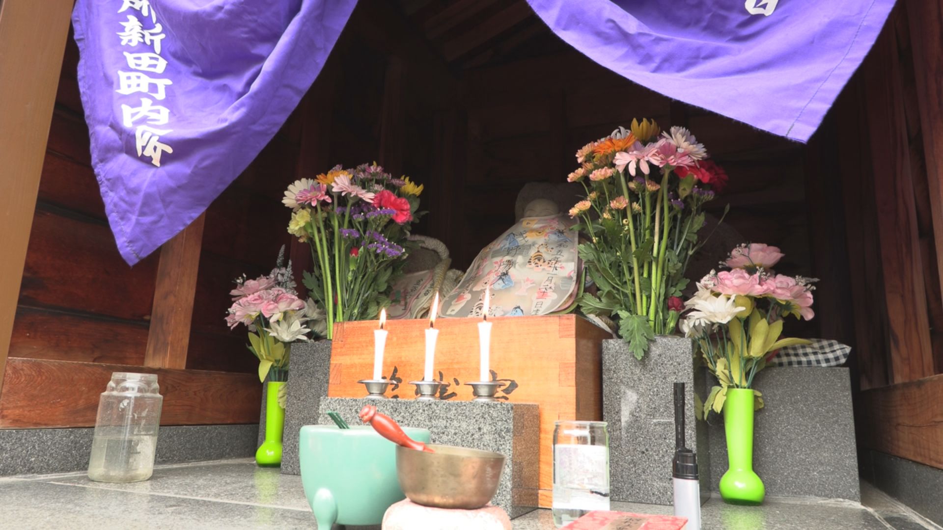 上越市 地域の宝「七ヶ所新田 地蔵尊」で恒例の地蔵まつり