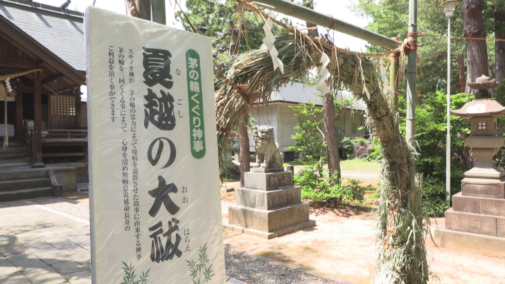 夏の風物詩 榊神社で「茅の輪くぐり」