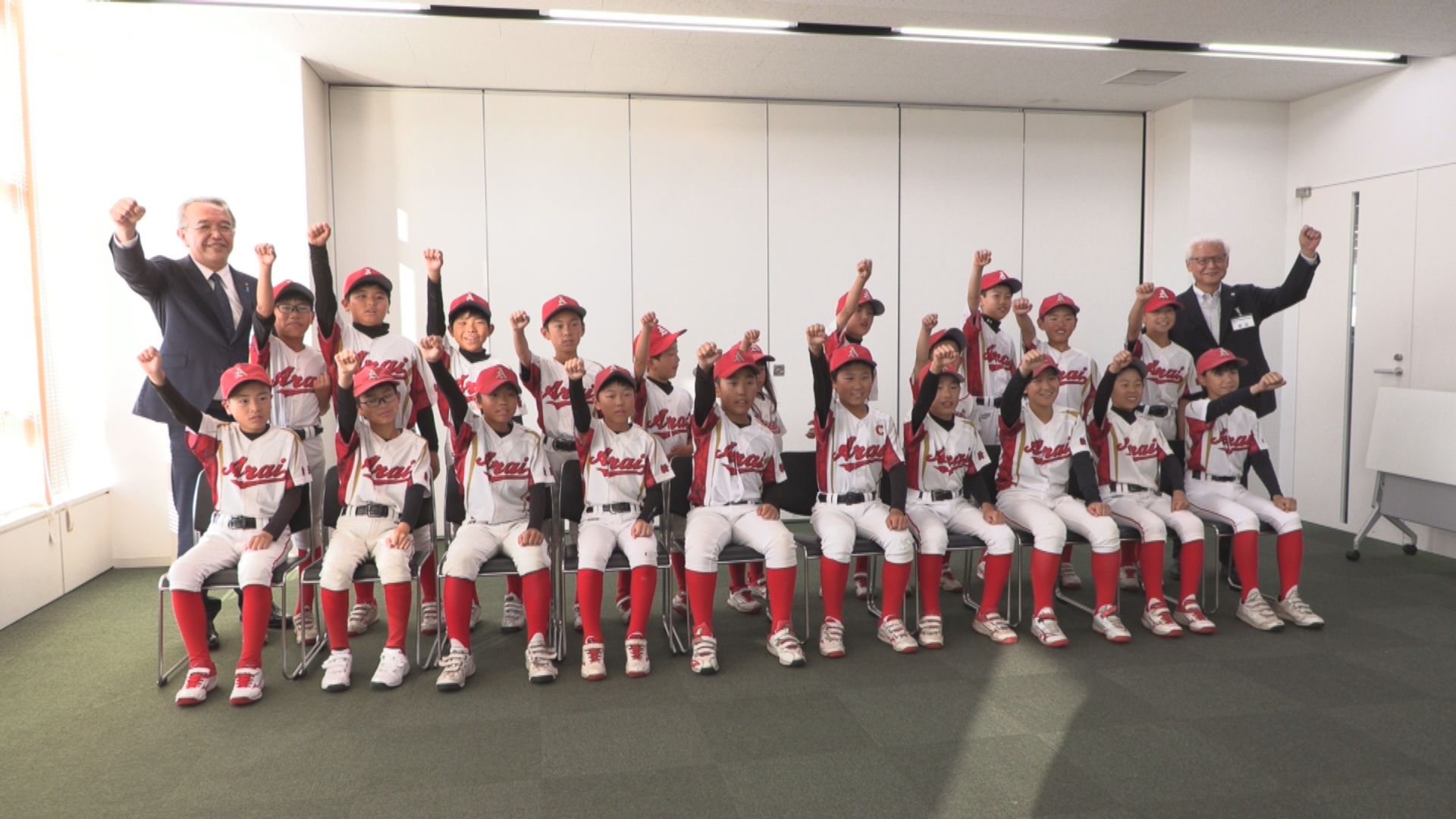 幼年野球「新井ジュニア」2年ぶり県大会出場決める 城戸市長に決意伝える