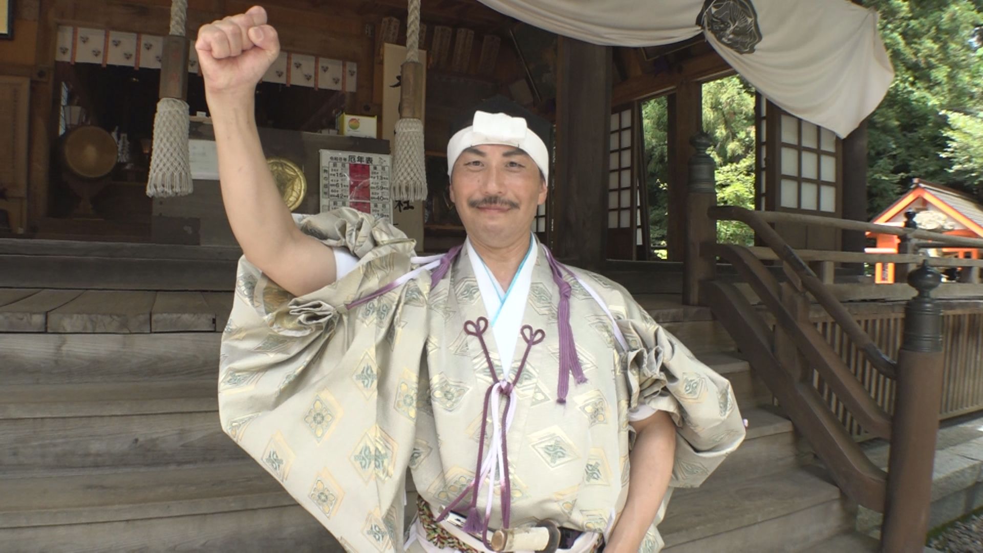 第101回謙信公祭の成功祈願  武将隊の上杉謙信公が意気込みを語る